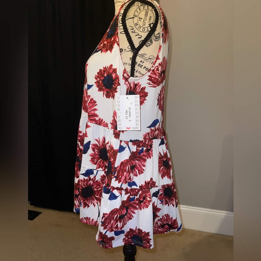 🦜Gorgeous Ladies Sleeveless Tiered Top. B-60 - Picture 4 of 12